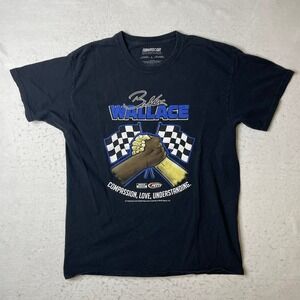 Bubba Wallace NASCAR Love Understanding T Shirt Mens Large Black Cotton